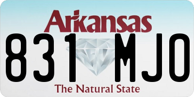 AR license plate 831MJO