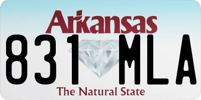 AR license plate 831MLA