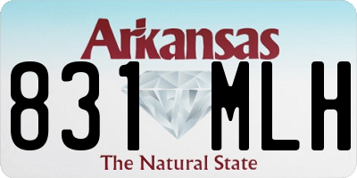 AR license plate 831MLH