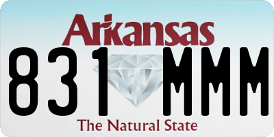AR license plate 831MMM