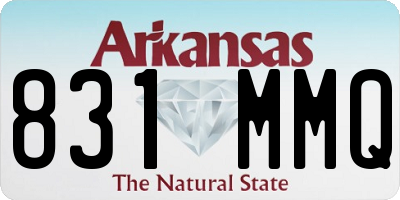 AR license plate 831MMQ