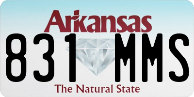 AR license plate 831MMS