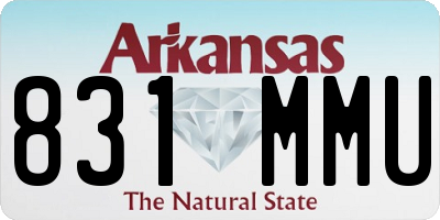 AR license plate 831MMU