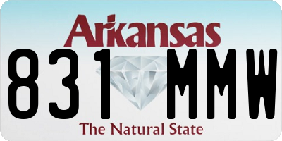 AR license plate 831MMW