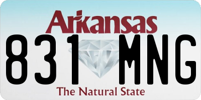 AR license plate 831MNG