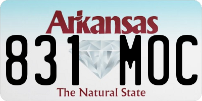 AR license plate 831MOC