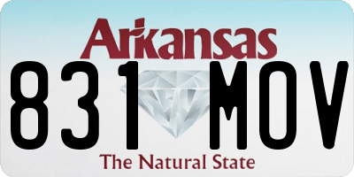 AR license plate 831MOV