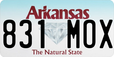 AR license plate 831MOX