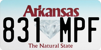 AR license plate 831MPF