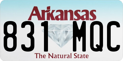 AR license plate 831MQC