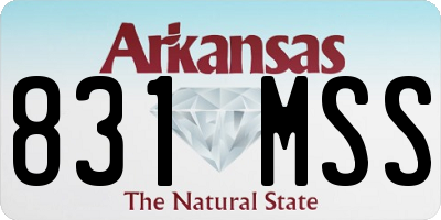 AR license plate 831MSS