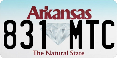 AR license plate 831MTC