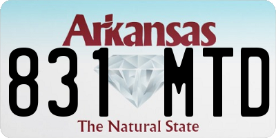 AR license plate 831MTD