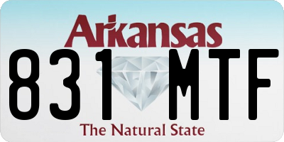 AR license plate 831MTF