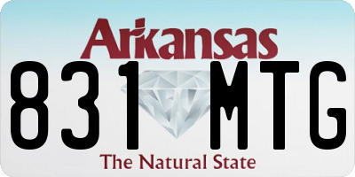 AR license plate 831MTG