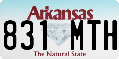 AR license plate 831MTH
