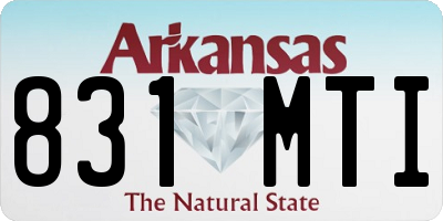 AR license plate 831MTI