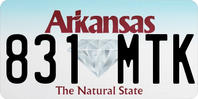 AR license plate 831MTK