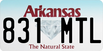 AR license plate 831MTL