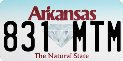 AR license plate 831MTM