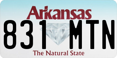AR license plate 831MTN