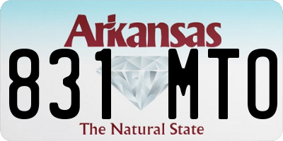 AR license plate 831MTO