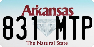 AR license plate 831MTP