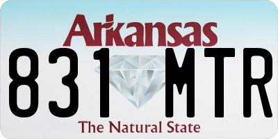 AR license plate 831MTR
