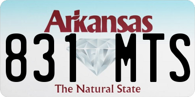 AR license plate 831MTS