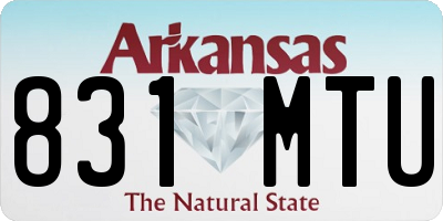 AR license plate 831MTU