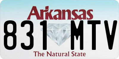 AR license plate 831MTV