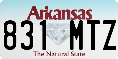 AR license plate 831MTZ