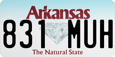 AR license plate 831MUH