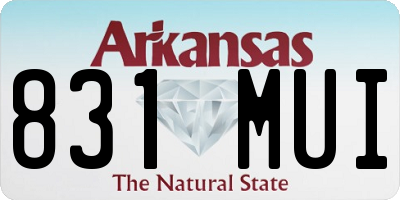 AR license plate 831MUI