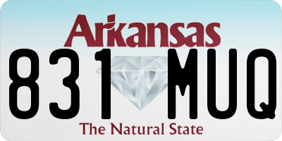 AR license plate 831MUQ