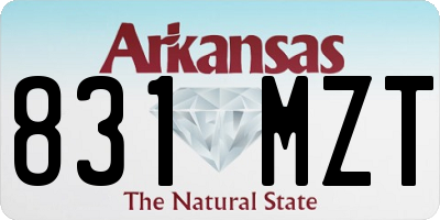 AR license plate 831MZT