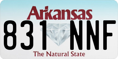 AR license plate 831NNF