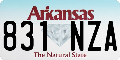 AR license plate 831NZA