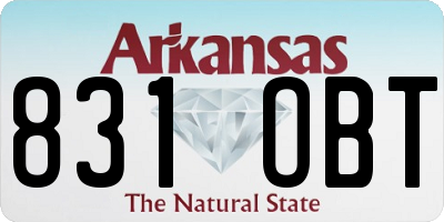 AR license plate 831OBT