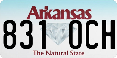 AR license plate 831OCH