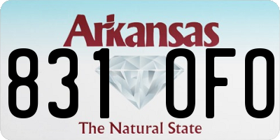 AR license plate 831OFO