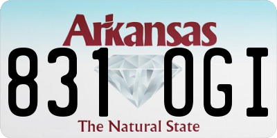 AR license plate 831OGI