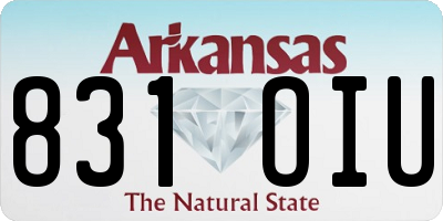 AR license plate 831OIU