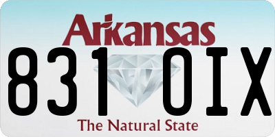 AR license plate 831OIX