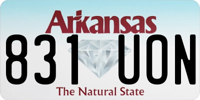 AR license plate 831UON