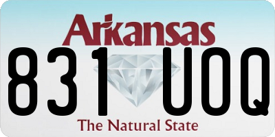 AR license plate 831UOQ