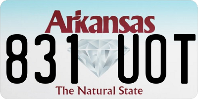AR license plate 831UOT