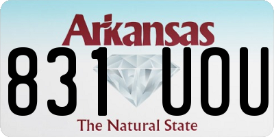 AR license plate 831UOU