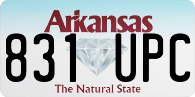 AR license plate 831UPC