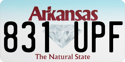 AR license plate 831UPF